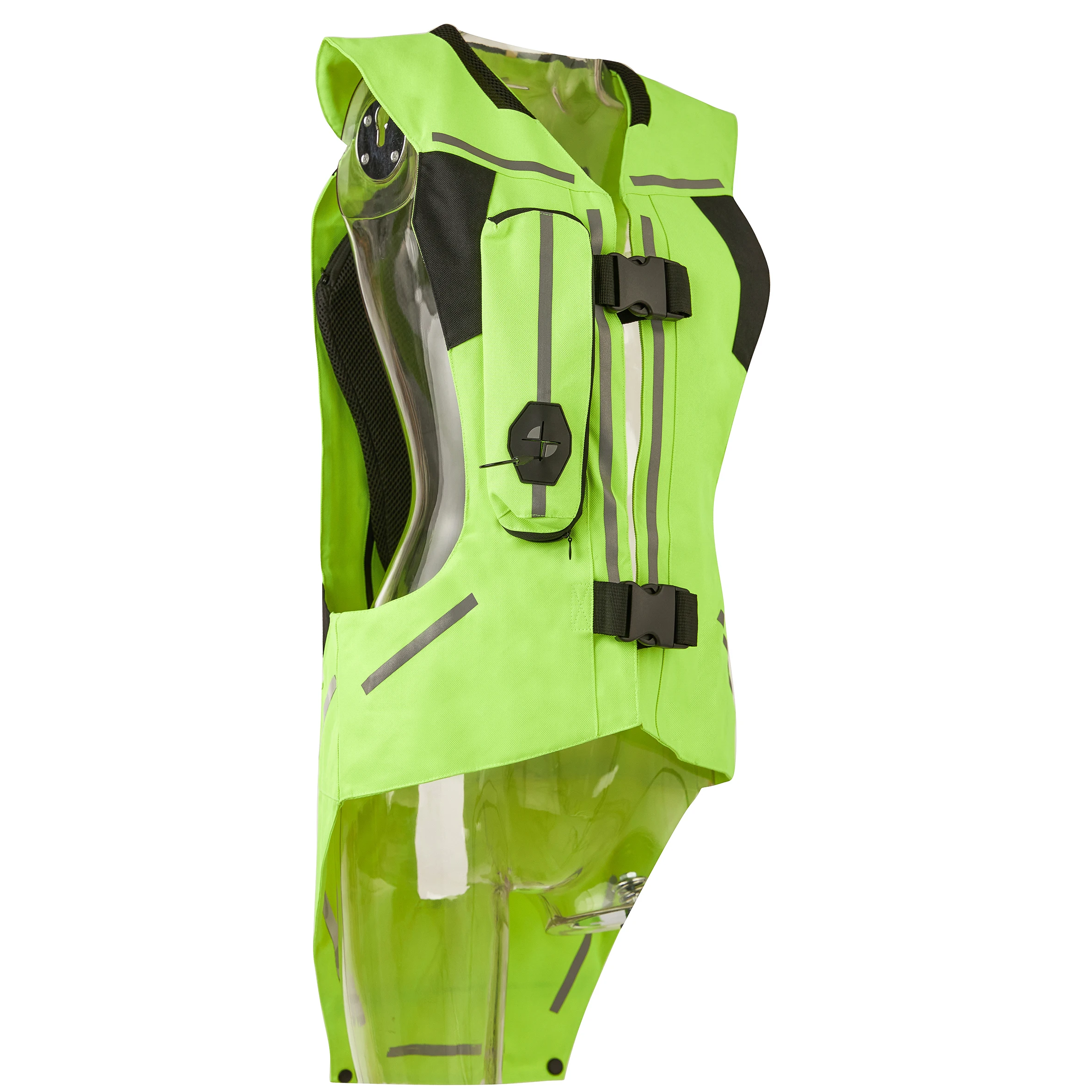 Gilet airbag  pour moto avec protection de queue - Jaune, L