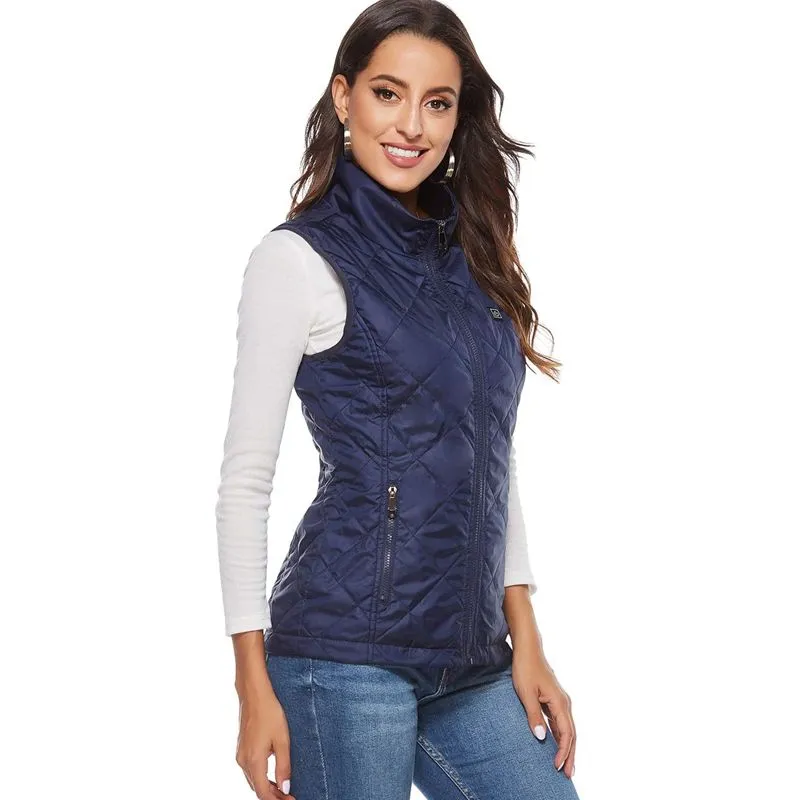 Gilet chauffant sans manches pour femme