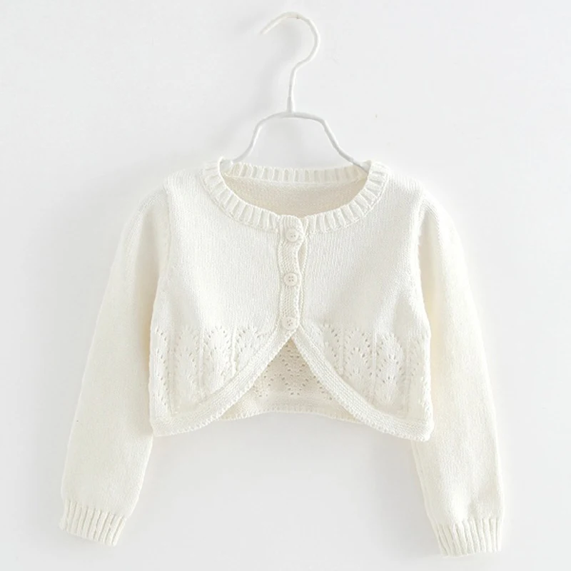 Gilet court pour fille - Blanc, 18 mois