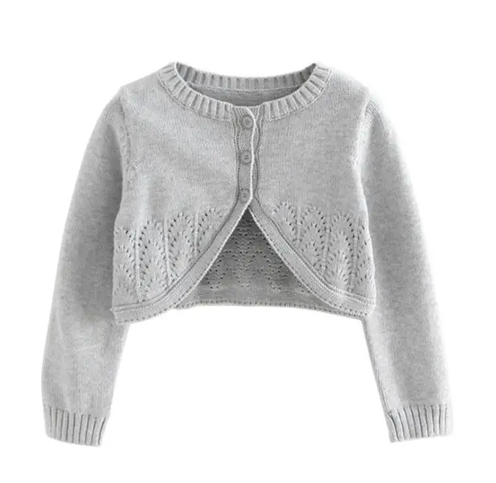 Gilet court pour fille - Gris, 18 mois