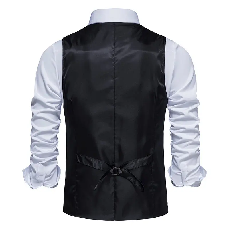Gilet de costume rétro à carreaux pour homme