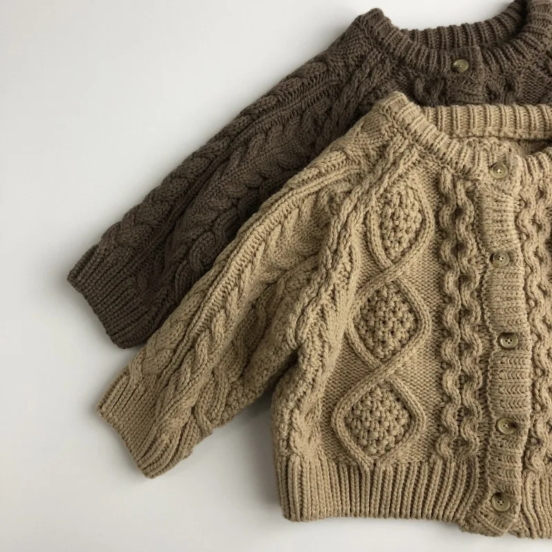Gilet en laine pour bébé à manches longues
