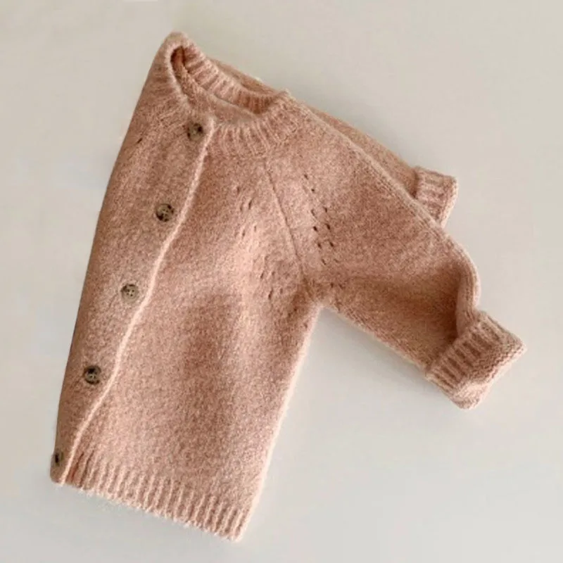 Gilet en laine tricoté pour bébé fille