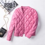 Gilet matelassé en duvet rose pour femme
