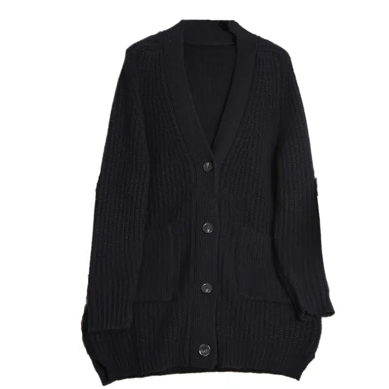 Gilet mi-long en laine cachemire pour femme