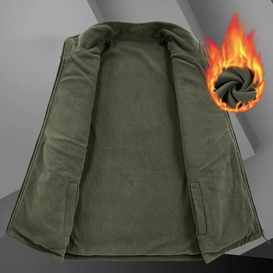 Gilet polaire réversible multi poches pour homme