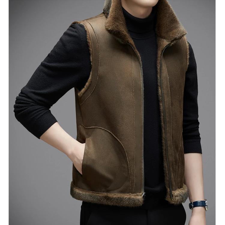 Gilet sans manches en fourrure pour homme • Mon gilet
