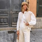 Gilet sans manches matelassé beige élégant en coton pour femme