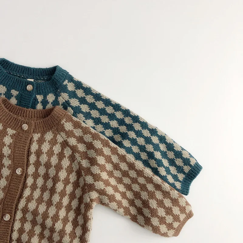 Gilet vintage à carreaux pour garçon