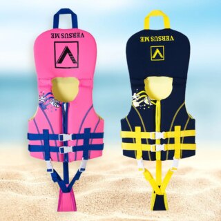 Gilet de natation flottant avec attaches pour enfant et bébé de couleur rose et noir