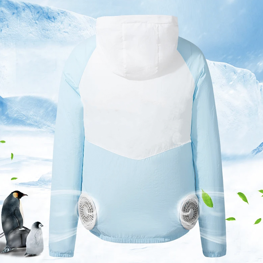 Gilet rafraichissant zippé à capuche