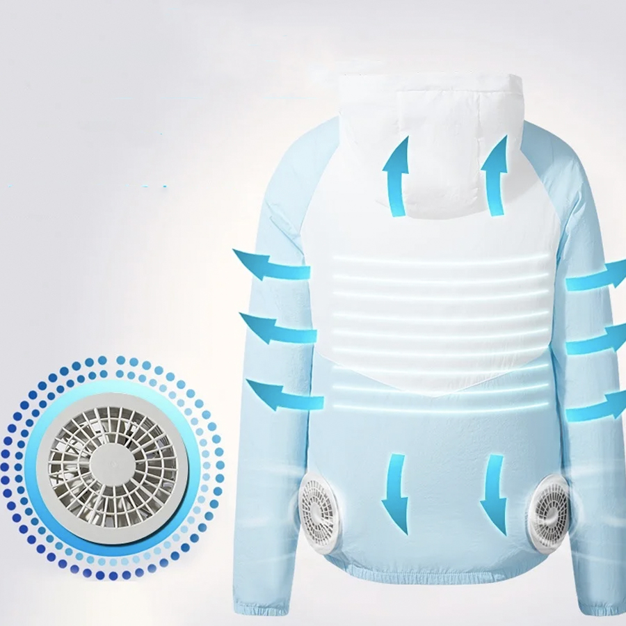 Gilet rafraichissant zippé à capuche
