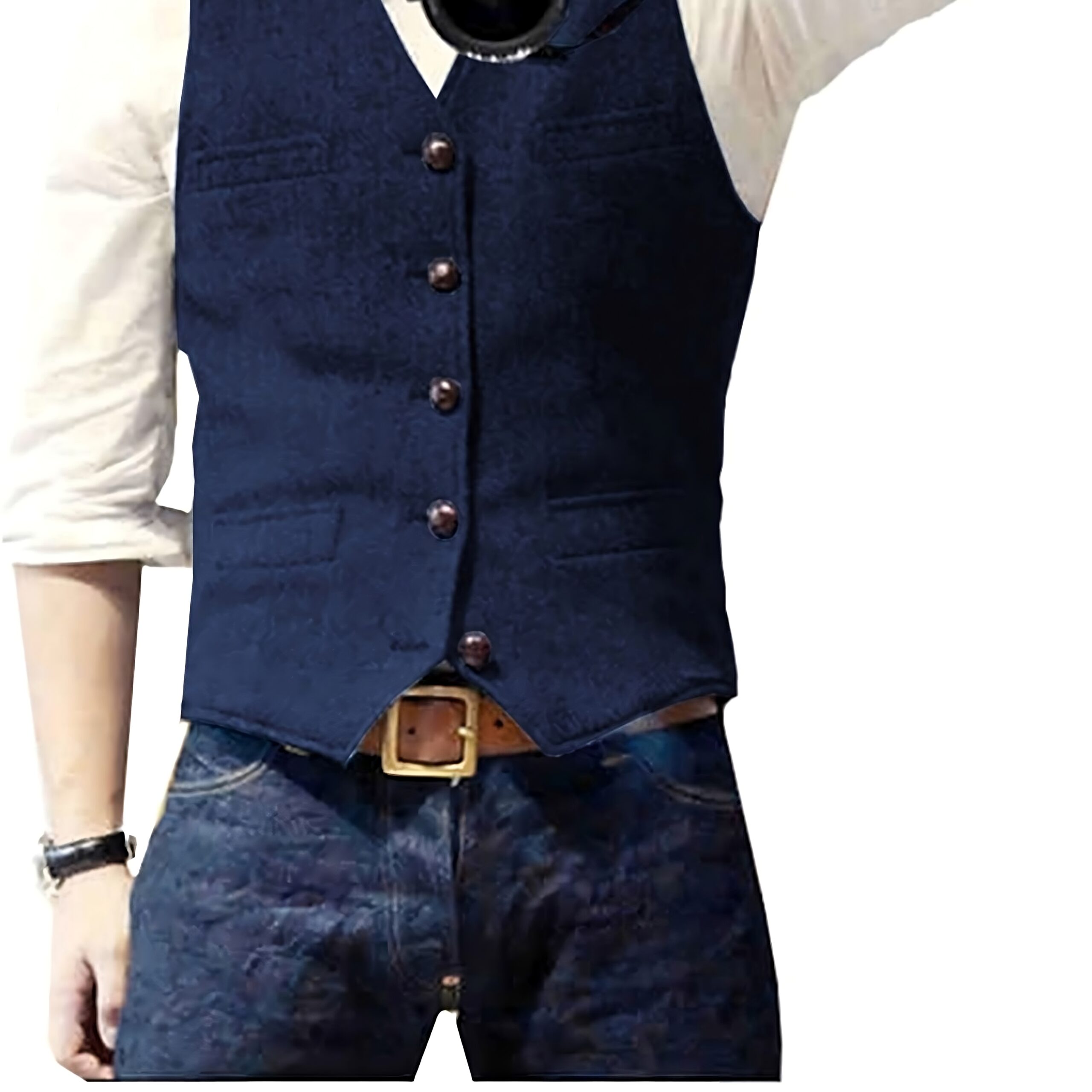 Gilet de costume en tweed et col en V • Mon gilet