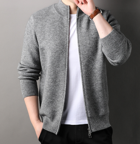 Gilet fin zippé à col montant pour homme • Mon gilet