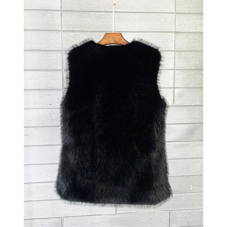 Gilet En Fausse Fourrure Marron AMISU - Taille 38-40, Style Animalier, Très Bon état Occasion