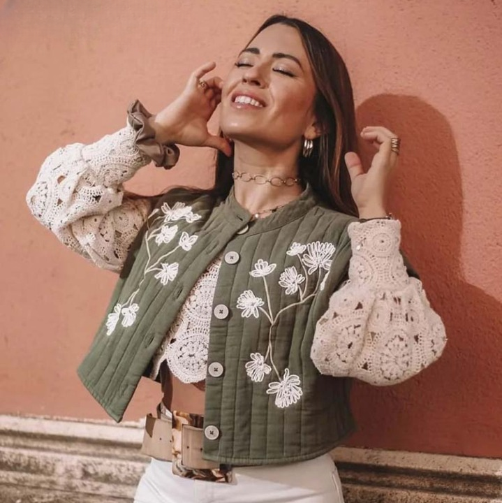 Gilet sans manches vintage brod?� �?� Mon gilet